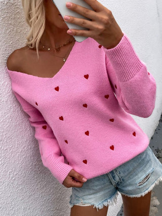 Pink Heart Sweater