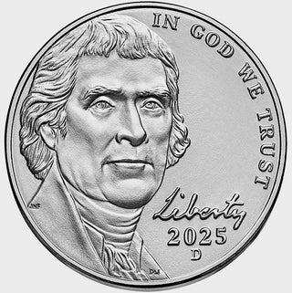 2025 P D S Proof Jefferson Nickel 3-Coin Set Proof BU