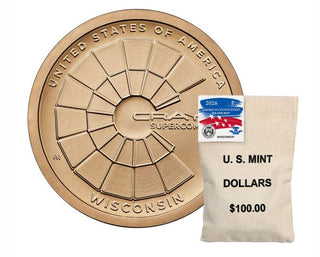 PRESALE 2026 Wisconsin American Innovation $1 Coin Bag Cray-1 Supercomputer P or D