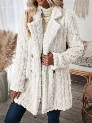 Sherpa Long Button Front Coat