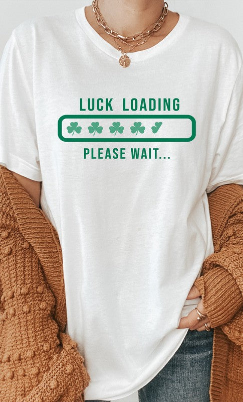 Clover Luck Loading St Patricks Graphic Tee