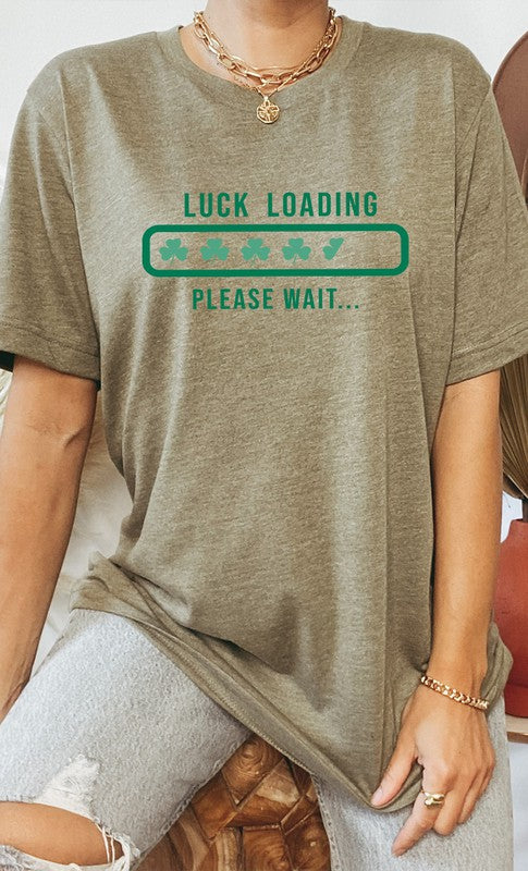 Clover Luck Loading St Patricks Graphic Tee