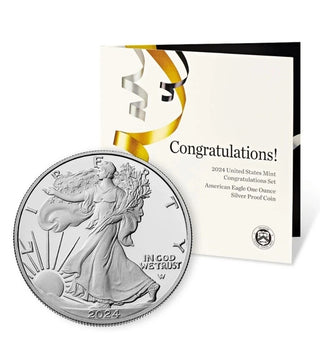 2024 American Eagle Silver Proof Congratulations Set - OGP COA