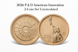 2026 P D American Innovation $1 Wisconsin 2-Coin Set Cray-1 BU