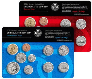 2026 P D U.S. Mint Uncirculated Coin Set 1776-2026 Dual Date 20-Coin OGP