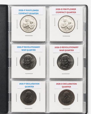 MyJayDe Album 2026 P & D COMPLETE Semiquincentennial 26-Coin BU from Mint Rolls