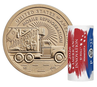 2026 P Minnesota American Innovation $1 25 Coin Roll IN HAND READY SHIP