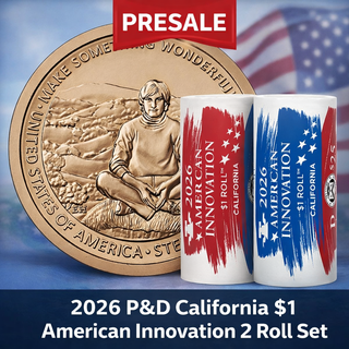 PRESALE 2026 California American Innovation $1 Coin 2 Roll Set OGP US Mint