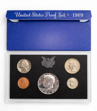1969-S U.S. Mint Proof Set – 5 Coins in Original Government Packaging