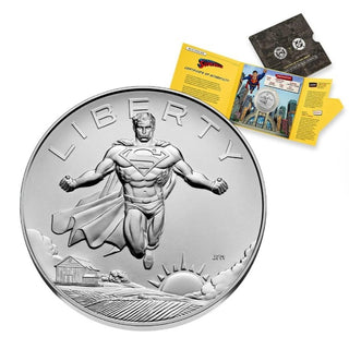2025 Superman DC Comic Art 1 oz. Silver Medal U.S. Mint Philadelphia Mint P OGP COA Limited Mintage 28,984