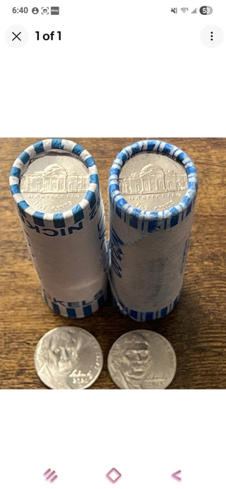 2025 D Jefferson Nickel Rolls 2-Roll Set 80 Coins BU Original Wrap
