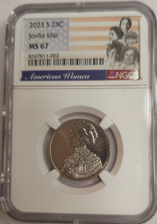 2023-S Jovita Idar Quarter NGC MS67 American Women 25C San Francisco