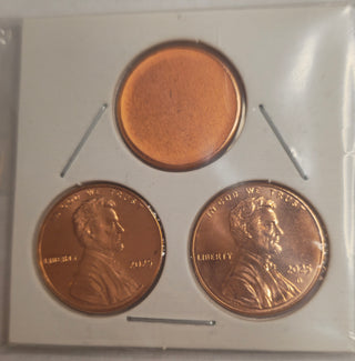2025 P & D Lincoln Cent + Blank Planchet 3-Piece Collector Set