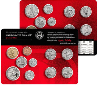 2026 P D U.S. Mint Uncirculated Coin Set 1776-2026 Dual Date 20-Coin OGP