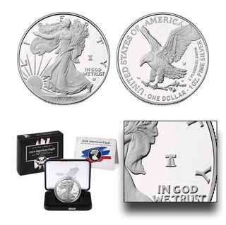 2026 W Gem Proof American Silver Eagle 1 oz 1776-2026 OGP + COA