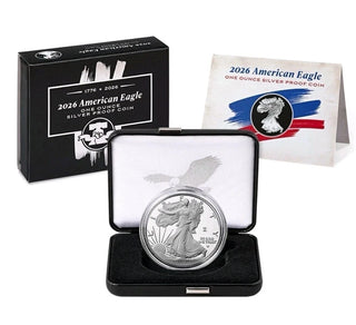 2026 W Gem Proof American Silver Eagle 1 oz 1776-2026 OGP + COA
