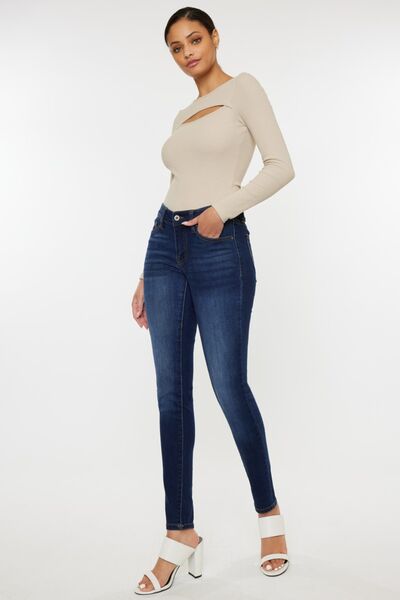 Kancan Mid Rise Gradient Skinny Jeans